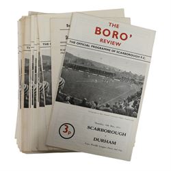 Comprehensive collection of 1970s Scarborough FC football programmes