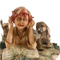 Three Capodimonte figures, comprising Fisherman, The Pirate, and The Boy 