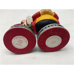 Ten Robert Harrop figures from the Beano Dandy collection, comprising Desperate Dan Keep on Rolling BDS10, Hank From The Three Bears BD37, Desperate Dan CBD15, Little Plum CBD23, 'Erbert CBD16, Fatty CBD08, Babyface Finlayson CBD06, Roger the Dodger CBD04, Beryl the Peril CBD17 and Collectors Plaque BDCP, all with boxes