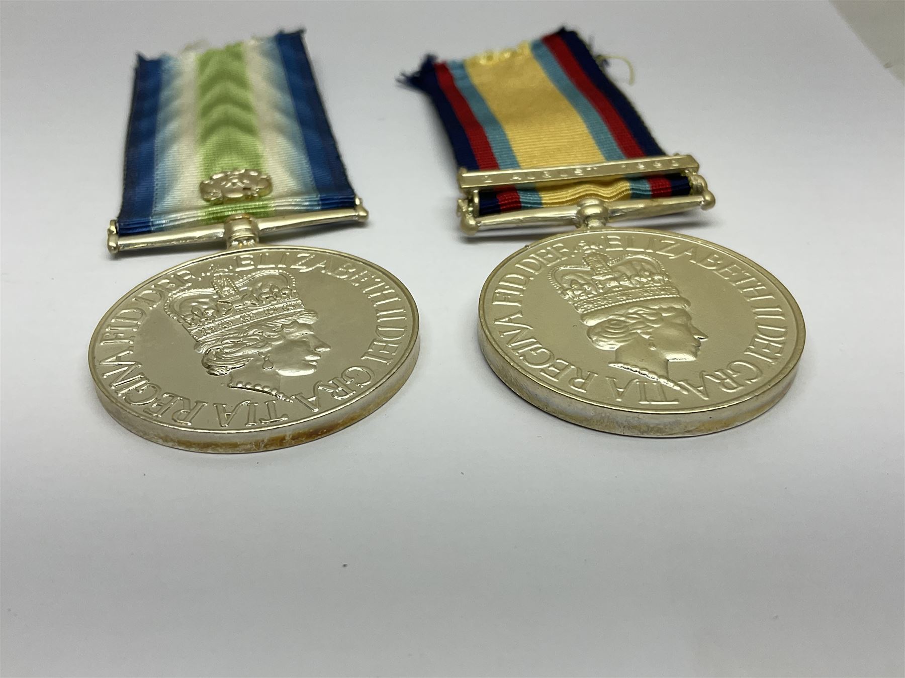 Twelve copy medals including for Operational Service, Gulf Medal, South Atlantic Medal, Iraq Medal, General Service Medal, Air Crew Europe Star, RMS Carpathia etc; all with ribbons (12)