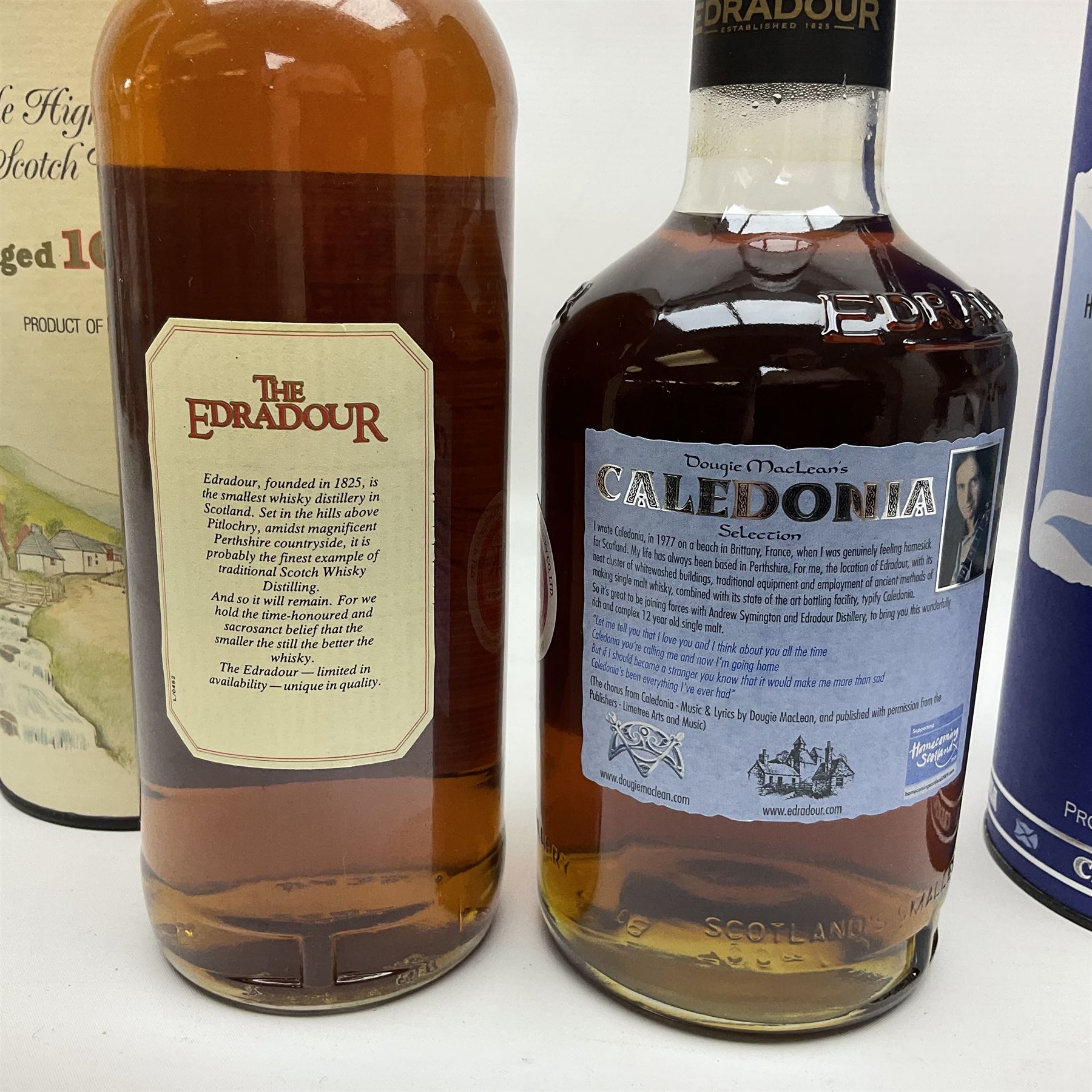 Edradour, 10 year old, single malt Scotch whisky 75cl 40% vol and Edradour, 12 year old, single malt Scotch whisky, 70cl, 46% vol , both boxed (2)