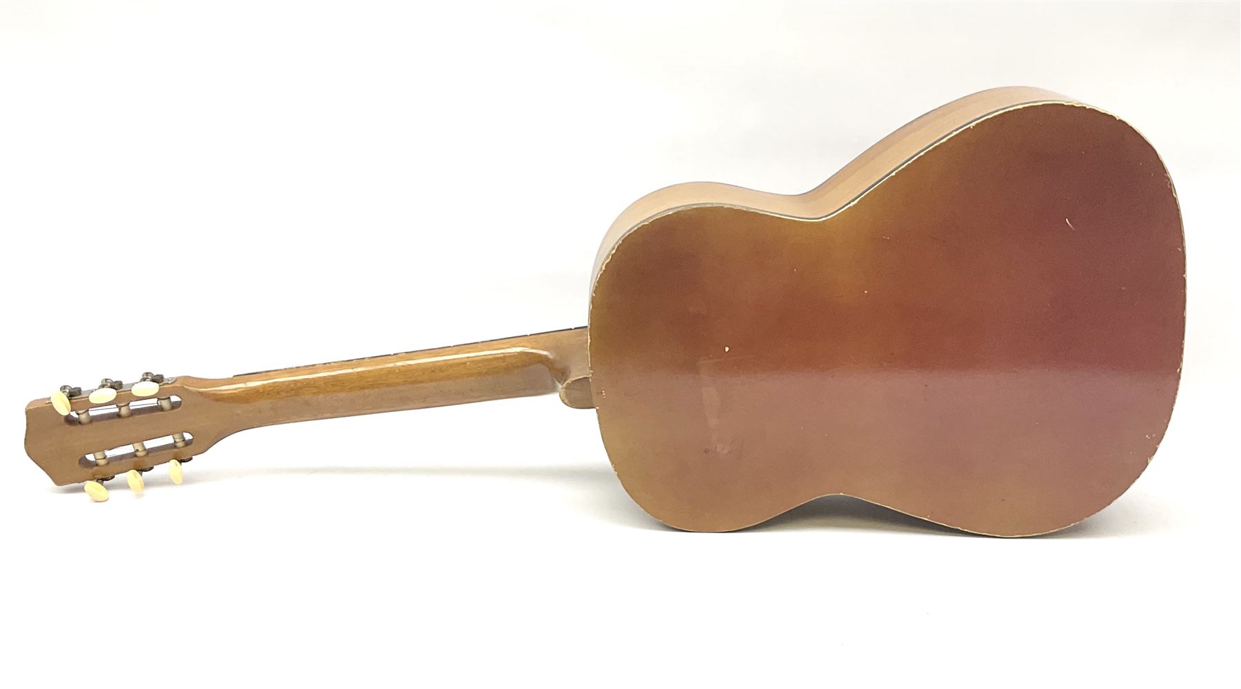 Skylark childs violin and bow, case, together with two other bows, an acoustic guitar and German Auto-Harps zither with floral decoration.   