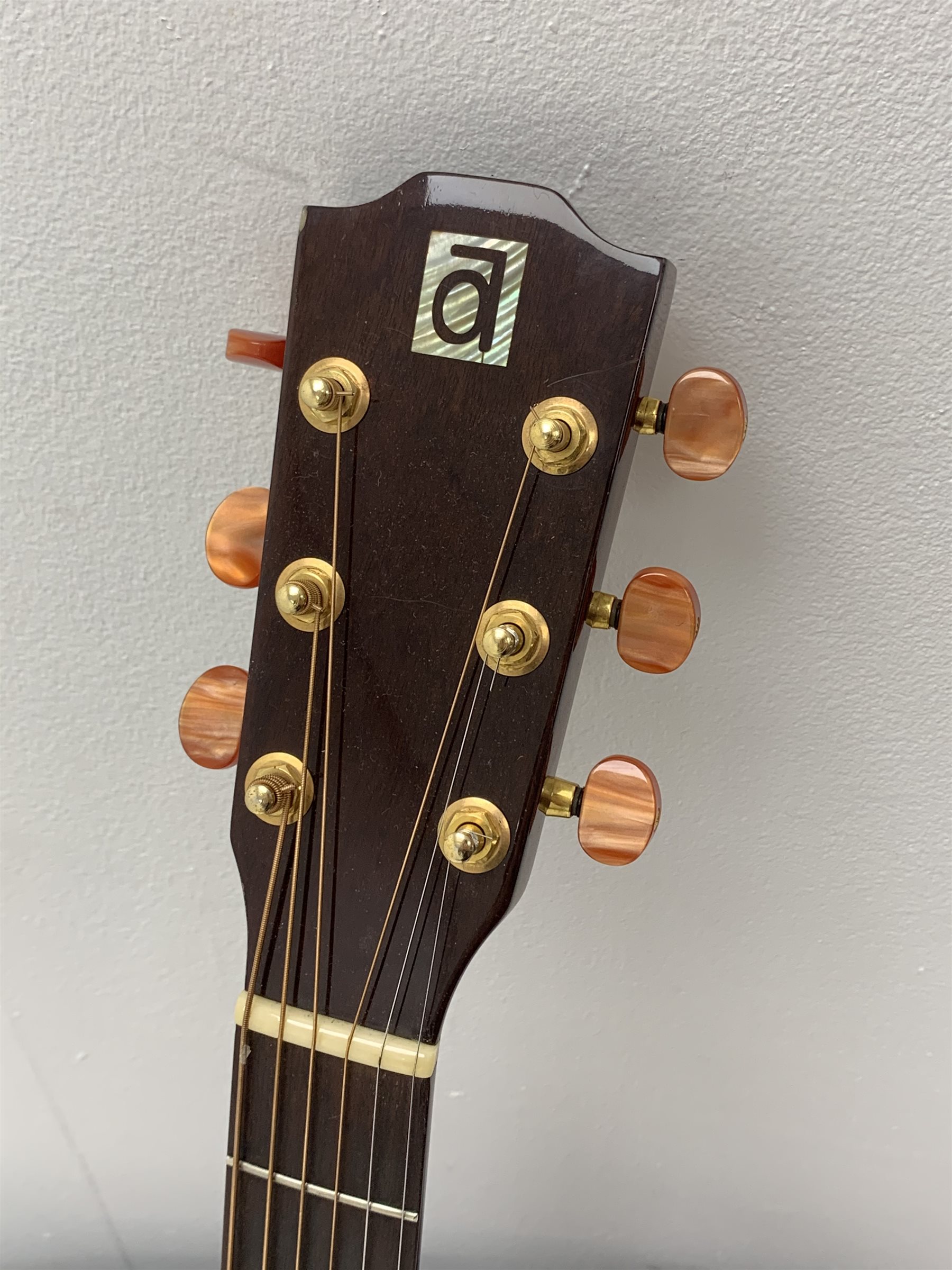 Ayres MCSM acoustic guitar designed by Gerard Gilet, Sitka Spruce, mahogany back and sides, in carrying case