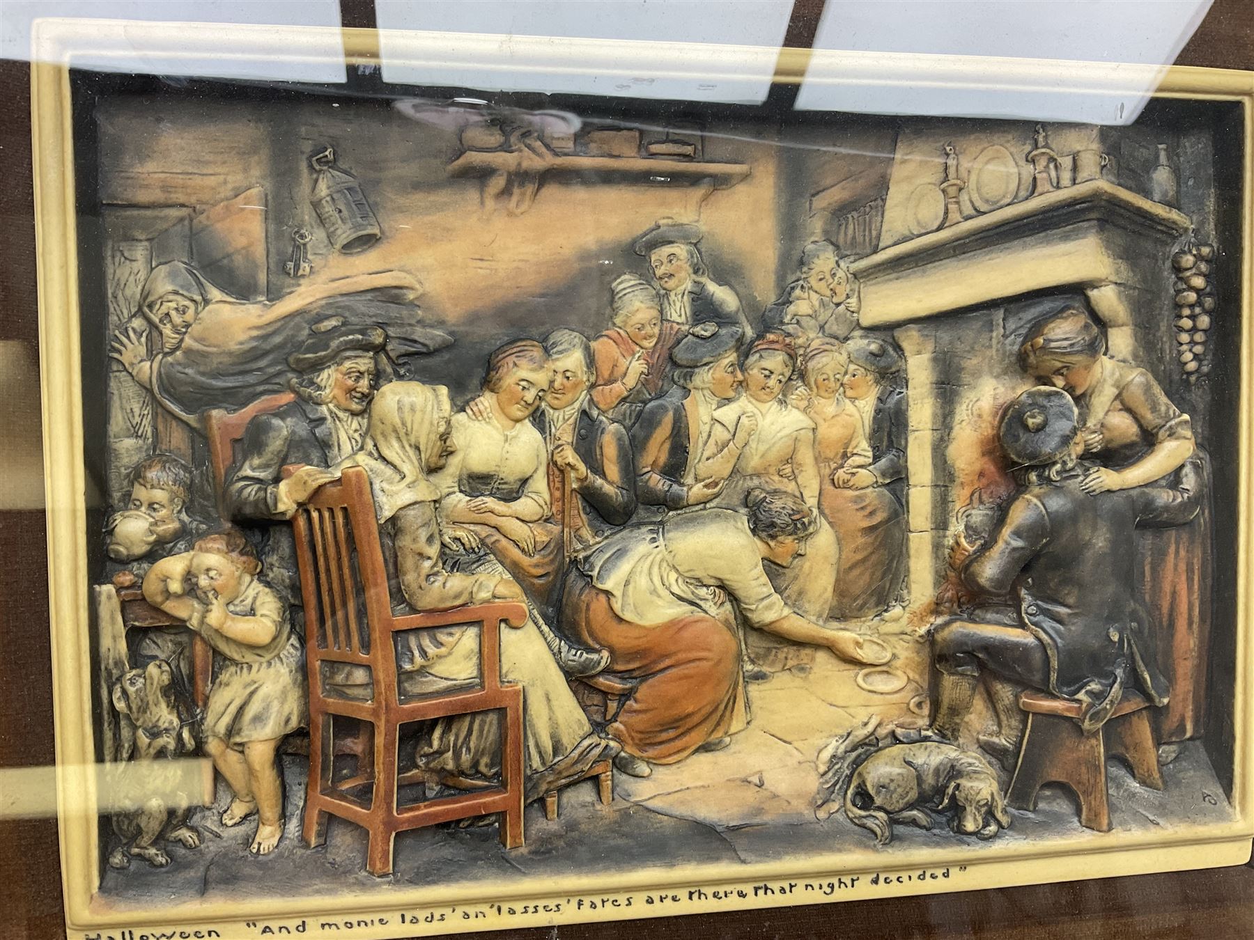 Arthur Osborne ivorex relief plaque, 'Halloween 