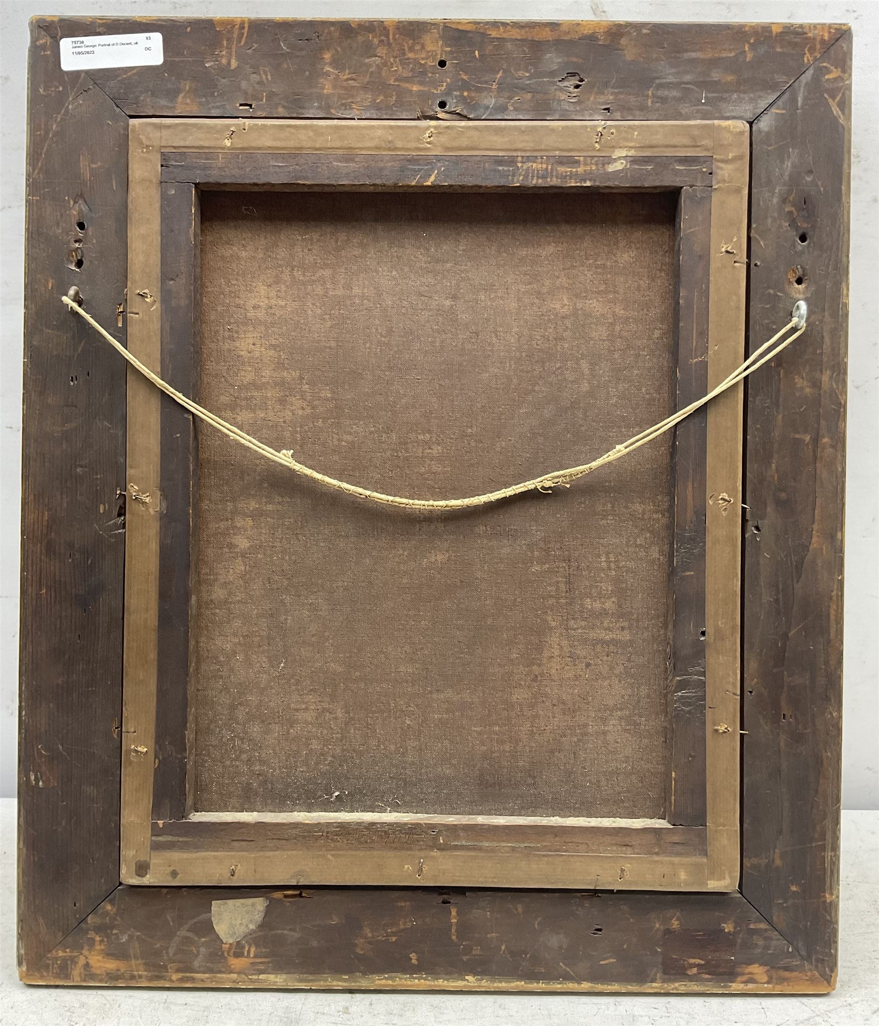 James George (British fl.1826-1838): Portrait of a Young Girl, oil on canvas signed indistinctly titled and dated 39cm x 31cm 
Notes: J George is listed as having exhibited at the Royal Academy and Suffolk Street Gallery.