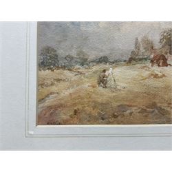 George Weatherill (British 1810-1890): The Artist Painting Mulgrave Cottage Goathland, watercolour signed 17cm x 35cm