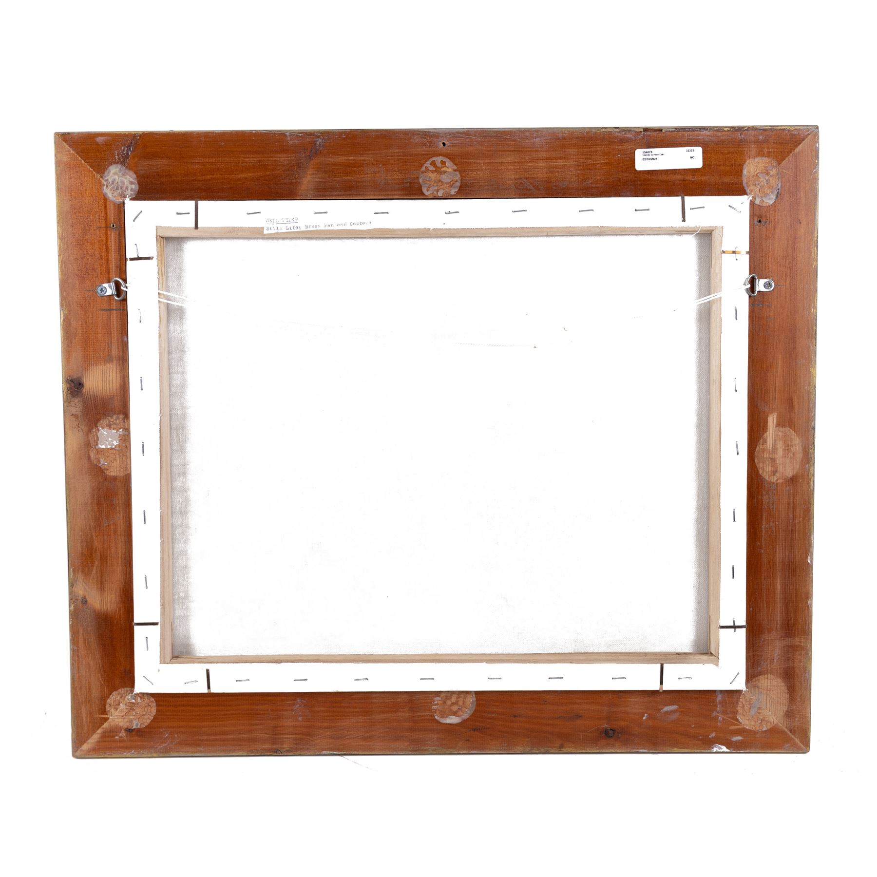 Neil Tyler (British 1945-): 'Brass Pan and Cabbage', oil on canvas signed, titled verso 40cm x 50cm 