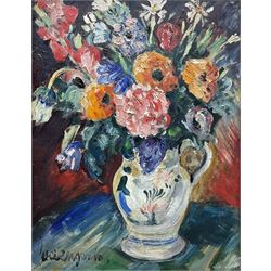 Lucien Genin (French 1894-1953): Still Life Jug of Flowers, oil on canvas signed 34cm x 26cm