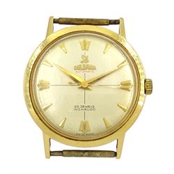 Delbana gentleman's 18ct gold automatic wristwatch, the back case stamped 750 with Helvetia hallmark