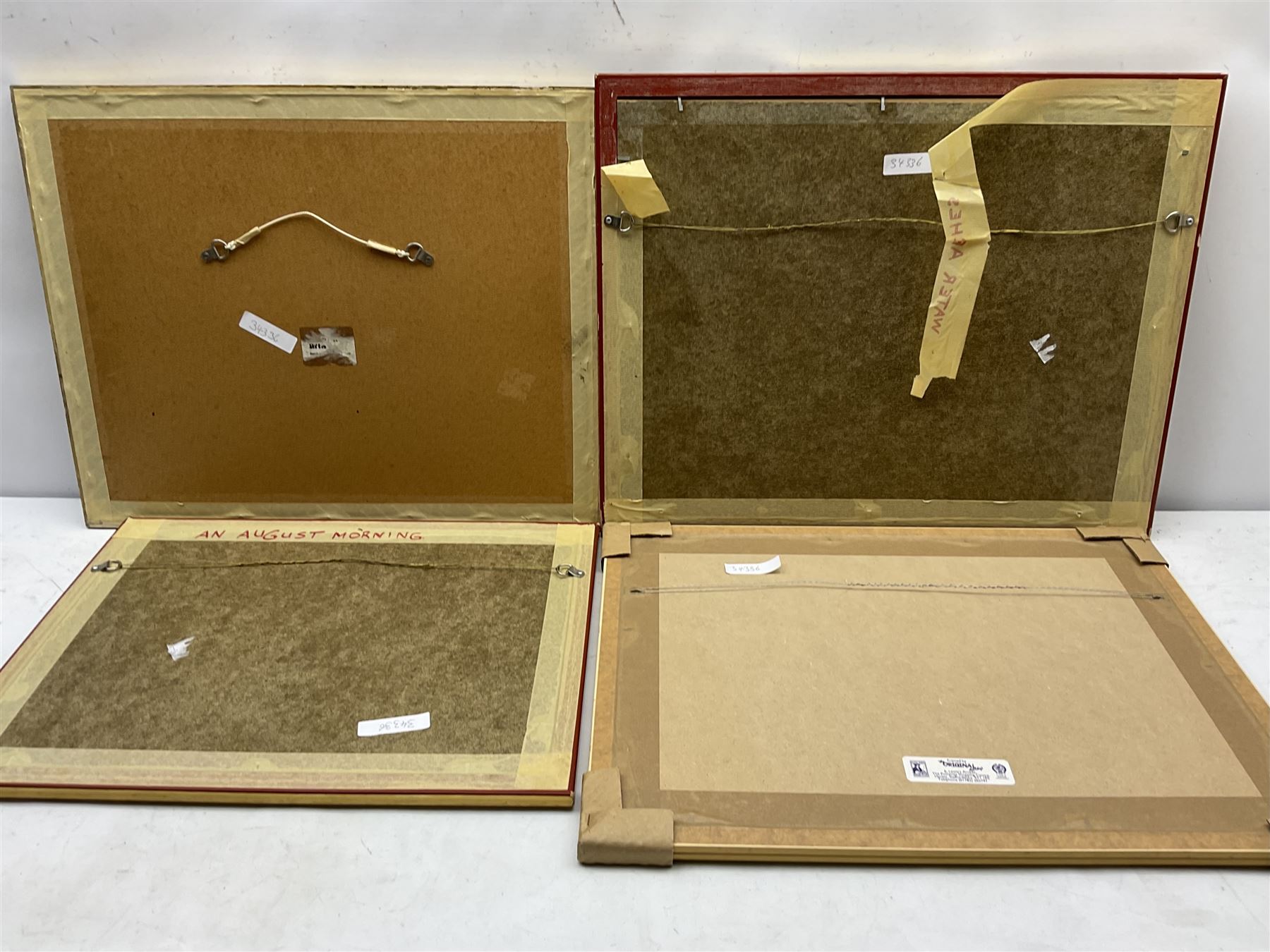 After Sir William Russell Flint (Scottish 1880-1969): 'Unexplored City' 'An August Morning' 'The Wishing Well' and 'Water Arches', set four colour prints max 27cm x 39cm (4)