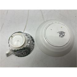 Collection of 19th century tea wares by William Smith & Co, decorated in various patterns including Cupid, Tally Ho and Fountain 