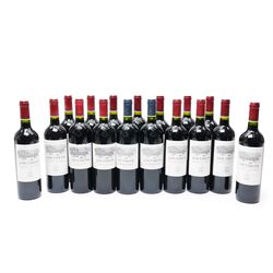 Fifteen bottles of Los Vascos Cabernet Sauvignon, 750ml, 14% vol, and two Los Vascos Carme...