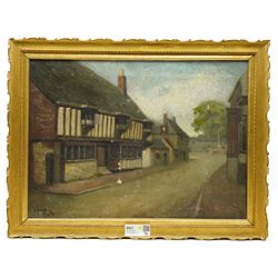 Owen Bowen (Staithes Group 1873-1967): The Star Inn - Alfriston East Sussex, oil on canvas signed 40cm x 56cm