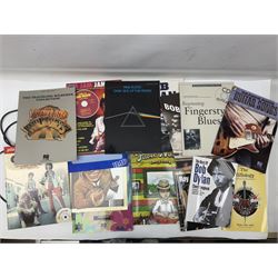 Aria Les Paul style electric guitar, no.037704CH L102cm; with amplifier, soft carrying case and stand; together with various guitar songbooks etc