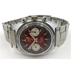  Gentleman's GHC chronograph, stainless steel wristwatch no 6618 c.1970's  