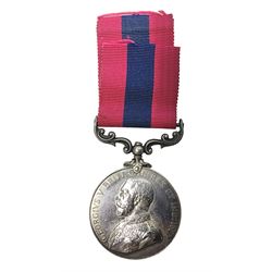 George V WW1 Distinguished Conduct Medal re-named to 1336 Sjt. D.R. Baxter R.F.C. with ribbon