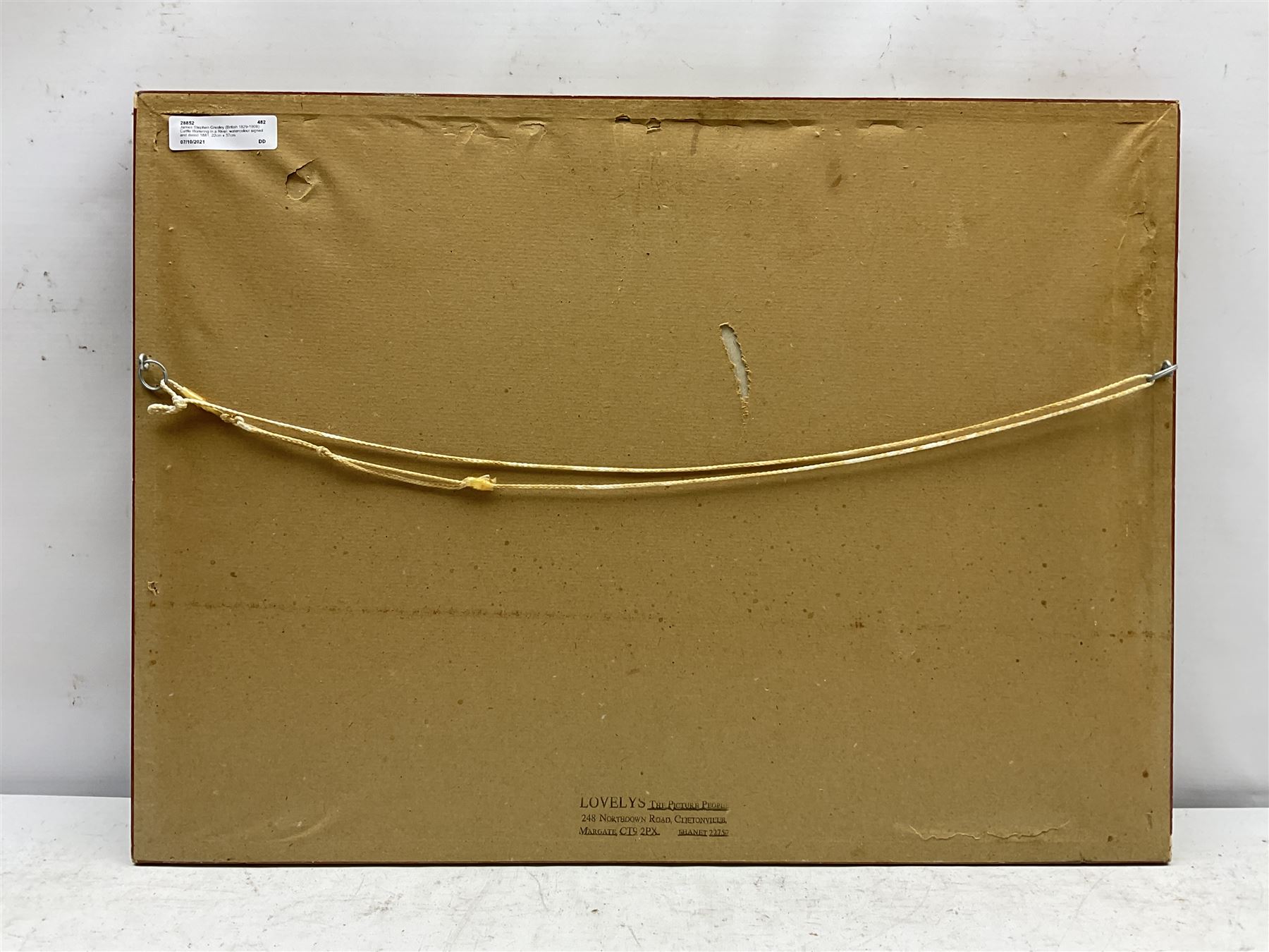 James Stephen Gresley (British 1829-1908): Cattle Watering in a River, watercolour signed and dated 1881, 22cm x 37cm