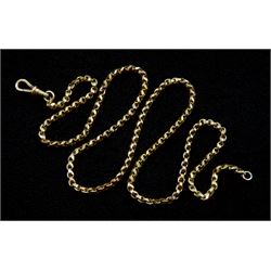 Early 20th century 9ct gold link chain with clip, stamped, approx 18.7gm