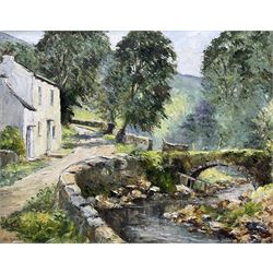 Sheila G Spence (British 20th century): 'The Dee in Dentdale', oil on board signed, titled verso 39cm x 49cm 
Notes: Sheila was the wife of Thornton-le-Dale artist Ken Johnson.