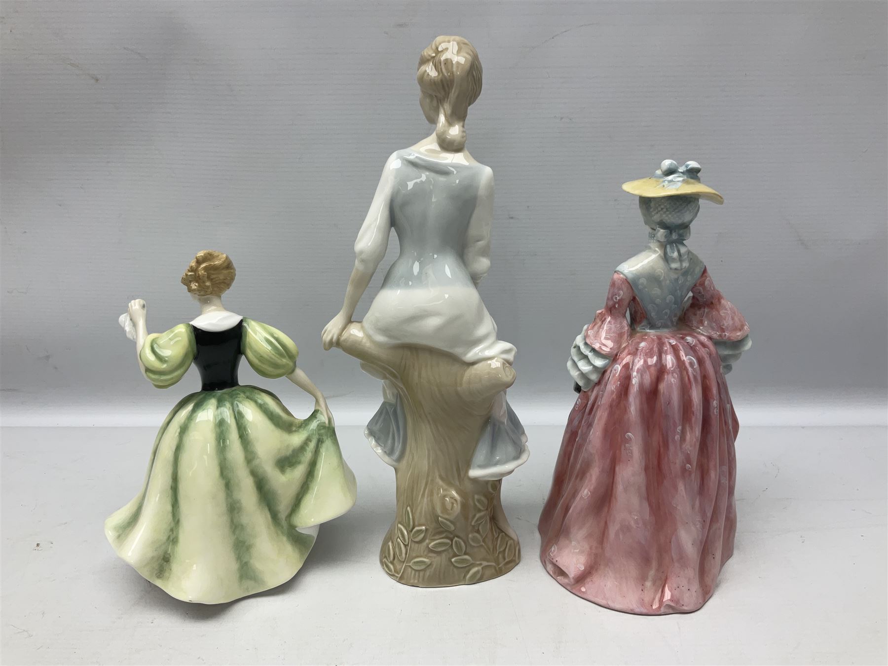 Six Royal Doulton figures, to include Mary Countess Howe no.HN3007, Sweet Sixteen no. HN3648, The Peggy Davies Collection Lily no.HN3902, four with original boxes 