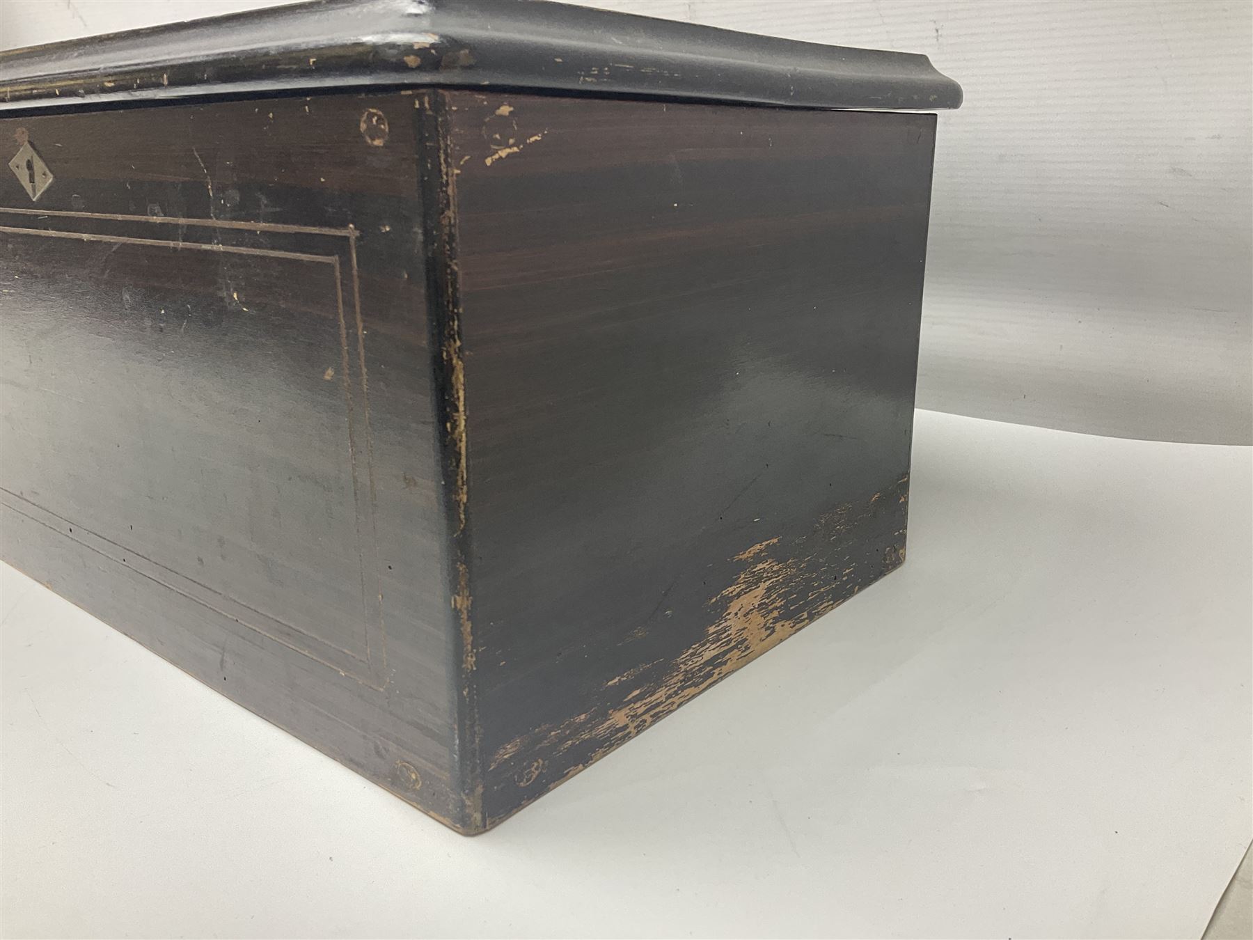 Swiss - Three 19th-century cylinder music boxes suitable for spares or repair.