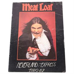 1982 Meatloaf Neverland Express tour scarf and programme, together with a 1984/5 Meatloaf tour t-shirt