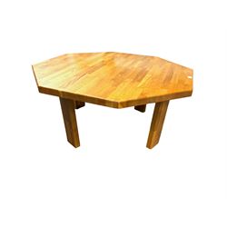Octagonal oak coffee table