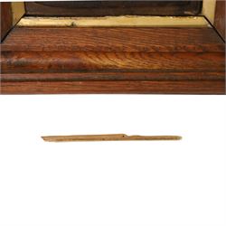 After Leander Plummer II, carved wooden panel of a stork amongst reeds, within a wooden frame, H80cm