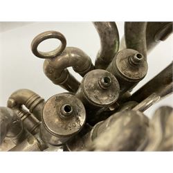 Boosey & Co Class A silver plated four-valve euphonium, serial no.117918 L62cm; in carrying case