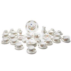Aynsley Cottage Garden tea set comprising thirteen cups and saucers, eleven plates, bread ...