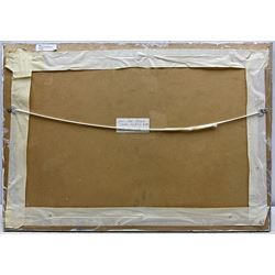 David Greenwood (Northern British Contemporary): 'View over Staithes', pastel signed and dated '09, titled on label verso 24cm x 46cm