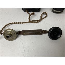 Two GPO wall mounted bell boxes, the first example marked no.1, and no.1A, together with three other wall mounted bell boxes 