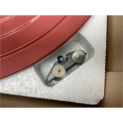 Schylling - six tinplate models comprising Sir Ian’s Bluebird racing car, Speedway Auto Racer, two Aluminium Airships, Tin Speedboat and Ernest in the Music Box; all in original boxes 