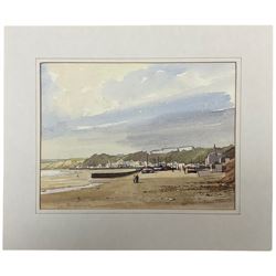 Don Micklethwaite (British 1936-): Coble Landing Filey, pair watercolours signed 23cm x 30cm (2)