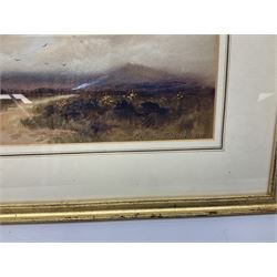 Raymond St Clair (British early 20th century): 'On the Whitby Moors - a Sunny Day' and 'On the Moors near Ravenscar District', pair watercolours signed and dated 1920, 17cm x 27cm (2)