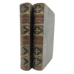Goldsmith, Oliver; A History of the Earth and Animated Nature, 2 volumes, pub. Fullarton, Edinburgh and London, illustrated with coloured plates, cloth and leather bound with marbled edges (2)
