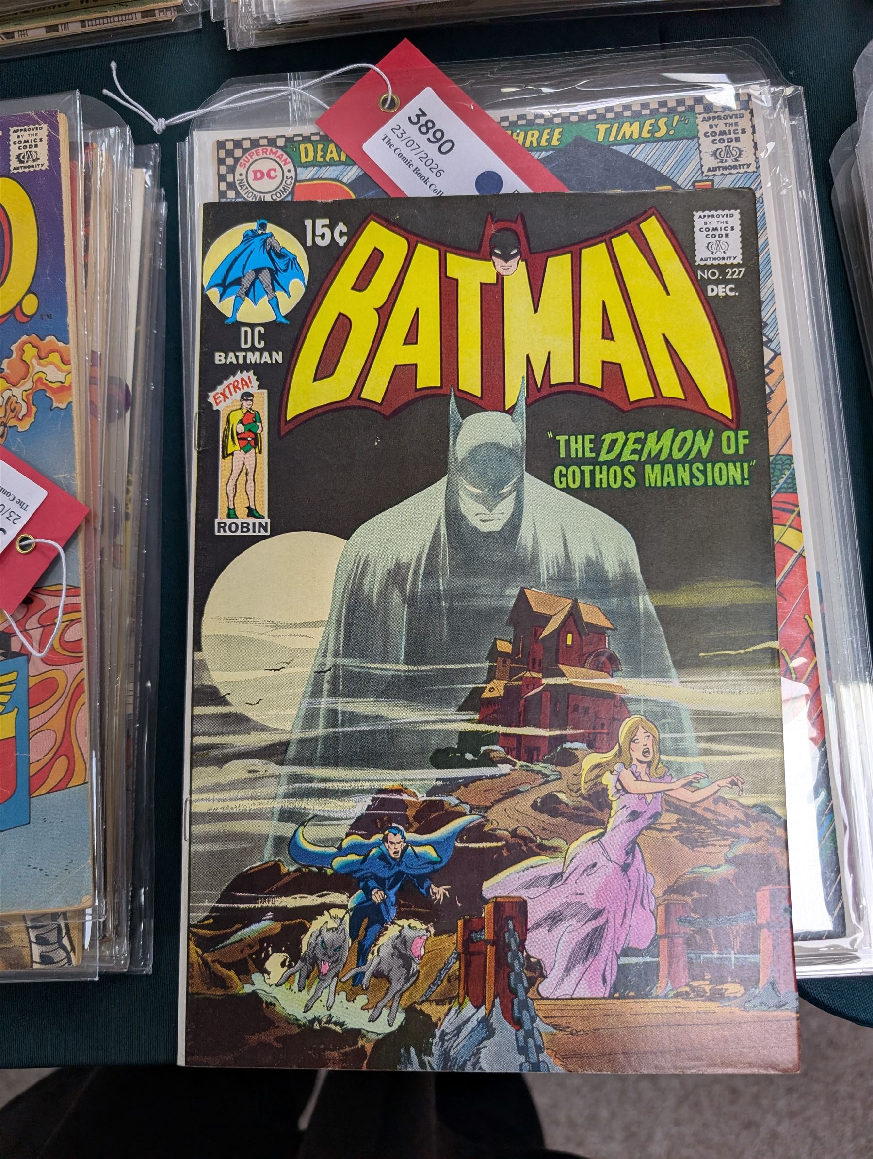 Fourteen DC Bronze Age 'Batman' comic books, spanning years 1970-1971, comprising issues #221, #222, #223, #224, #225, #226, #227, #228, #229, #230, #231, #233, #234 and #235