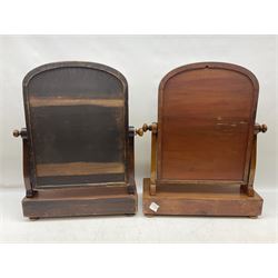 Two Victorian dressing table mirrors, tallest H58cm