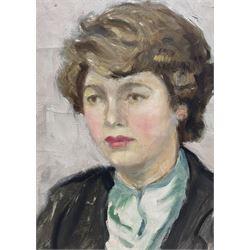 Philip Naviasky (Northern British 1894-1983): Portrait of a Lady, oil on canvas laid on to card unsigned 35cm x 25cm 
Provenance: private collection, purchased David Duggleby Ltd 15th June 2009 Lot 74