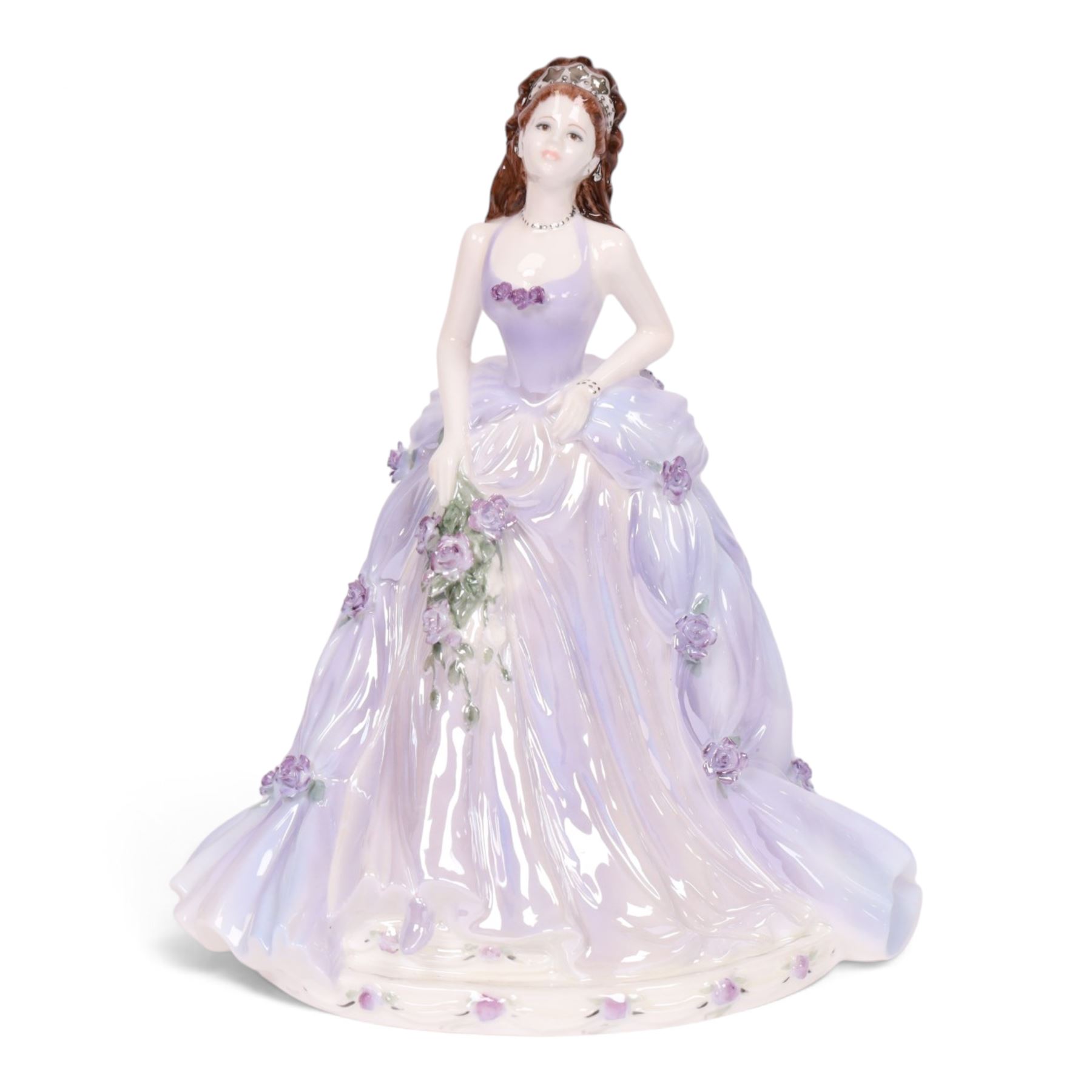 Coalport figure English Rose Collection: Last in the Series, Lilac Time, No. 273 of 1000, with certificate, H26cm