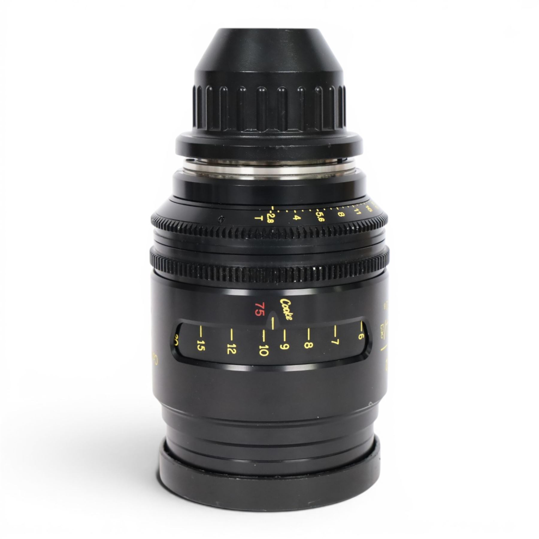 Cooke Mini S4/i 75mm T2.8 prime lens with PL mount, serial no. 8075-0714, with front and back lens caps