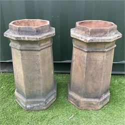 Pair of terracotta chimney pots - THIS LOT IS TO BE COLLECTED BY APPOINTMENT FROM DUGGLEBY STORAGE, GREAT HILL, EASTFIELD, SCARBOROUGH, YO11 3TX