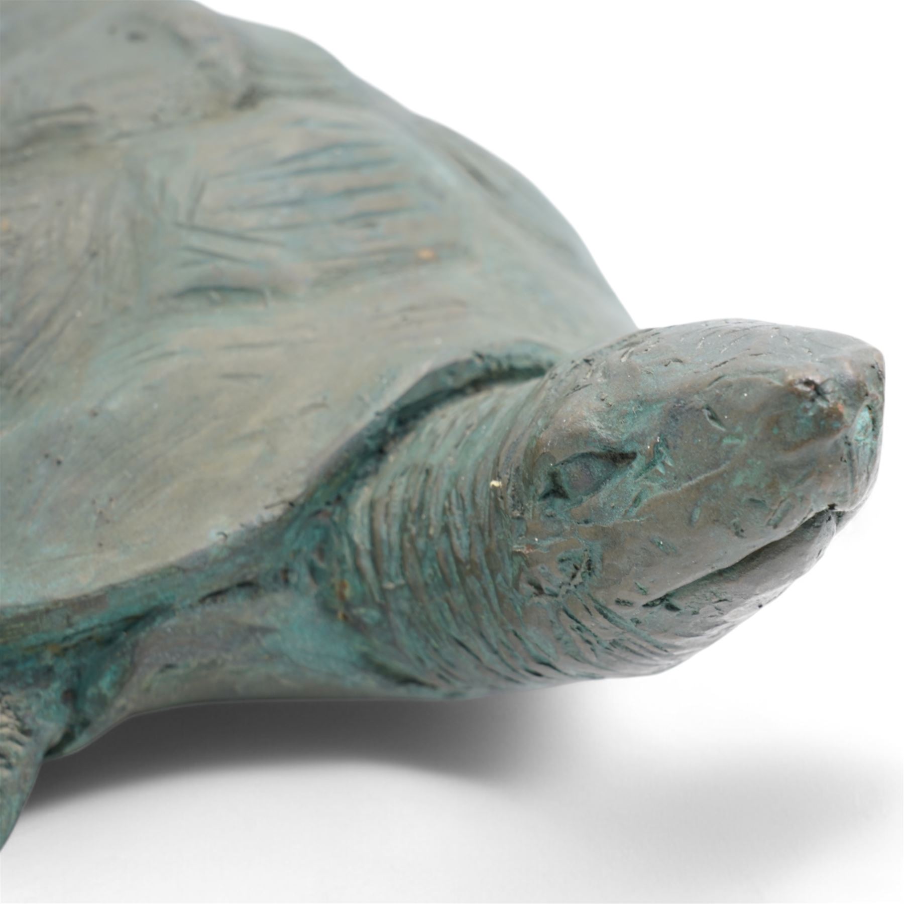 Bronze modelled as a tortoise, W36cm 