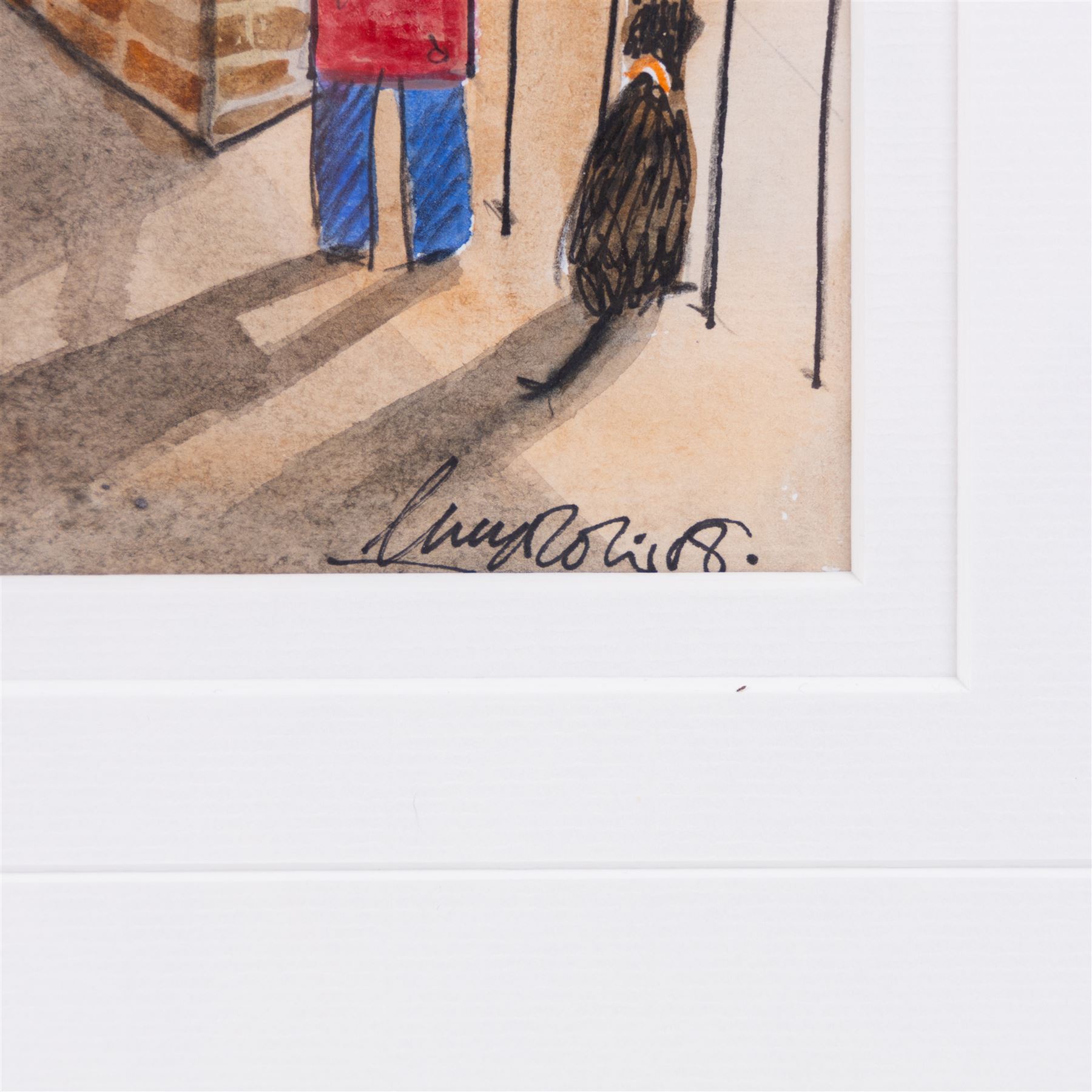 Lucy Collins (British Contemporary): 'Our Back Yard', watercolour signed and dated '08, titled verso 29cm x 21cm