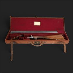 William Evans 12 bore double trigger boxlock ejector, side by side double barrel shotgun with 66cm (26