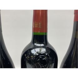 Mixed wine, comprising two bottles Les Jamelles 2009 Reserve Mourvedre, 750ml 13.5% vol, Joan d'Anguera 2015 Altaroses, 75cl 14% vol, Roc de Lussac 2010, Lussac-Saint-Emilion, 750ml, 14% vol and Rhebokskloof, 1997 Gamay Noir, 750ml, 13.5% vol (5)