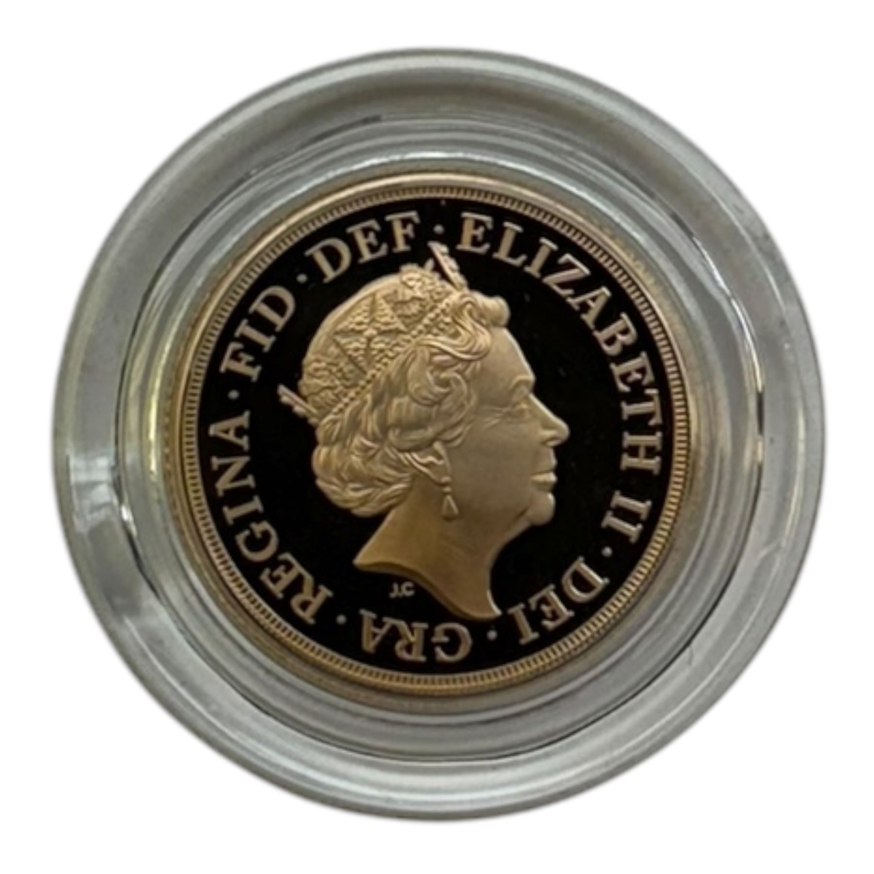 Queen Elizabeth II 2019 gold proof full sovereign coin, cased with certificate