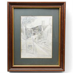 Richard Demarco (Scottish 1930-): The Barracks - Edinburgh Castle, pencil watercolour and ink signed titled and dated 1967, 37cm x 28cm