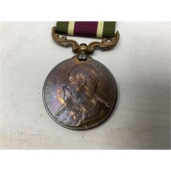 Edward VII Tibet 1903-4 bronze medal awarded to 481 Cooly Astarlir S & T Corps; with ribbon