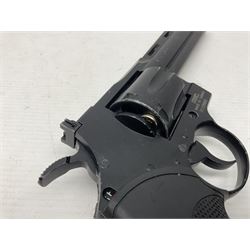 Marksman 1018 spring action BB pistol, serial no.121912951321, L27cm in original packaging with ball dispenser; and KWC .177 cal. CO2 revolver, serial no.31128882, L31cm (2)  NB: AGE RESTRICTIONS APPLY TO THE PURCHASE OF AIR WEAPONS.